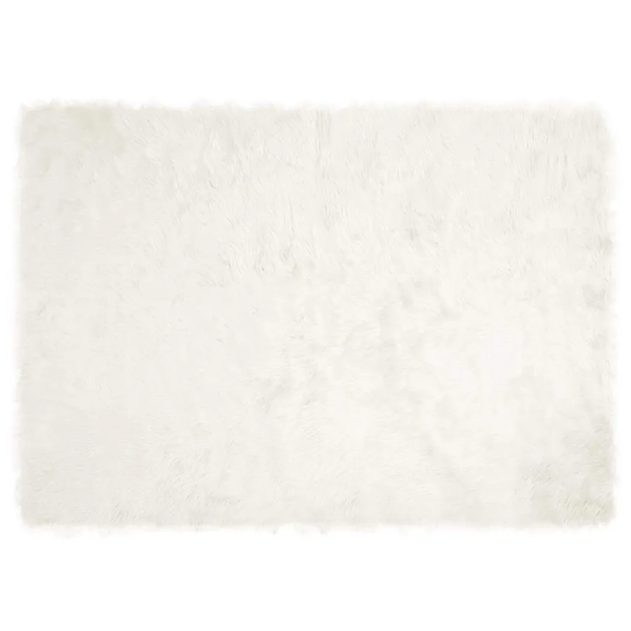 Tapis en fausse TAFALLA Blanc 120 x 170 cm Polyester - 2