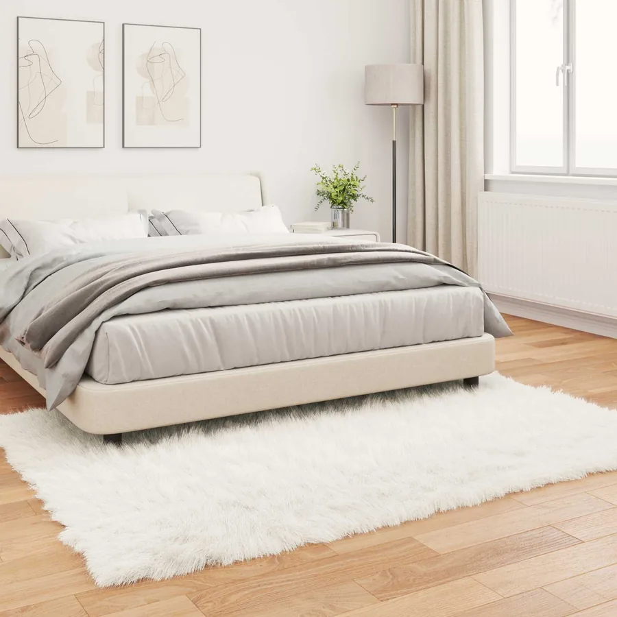 Tapis en fausse TAFALLA Blanc 120 x 170 cm Polyester - 4