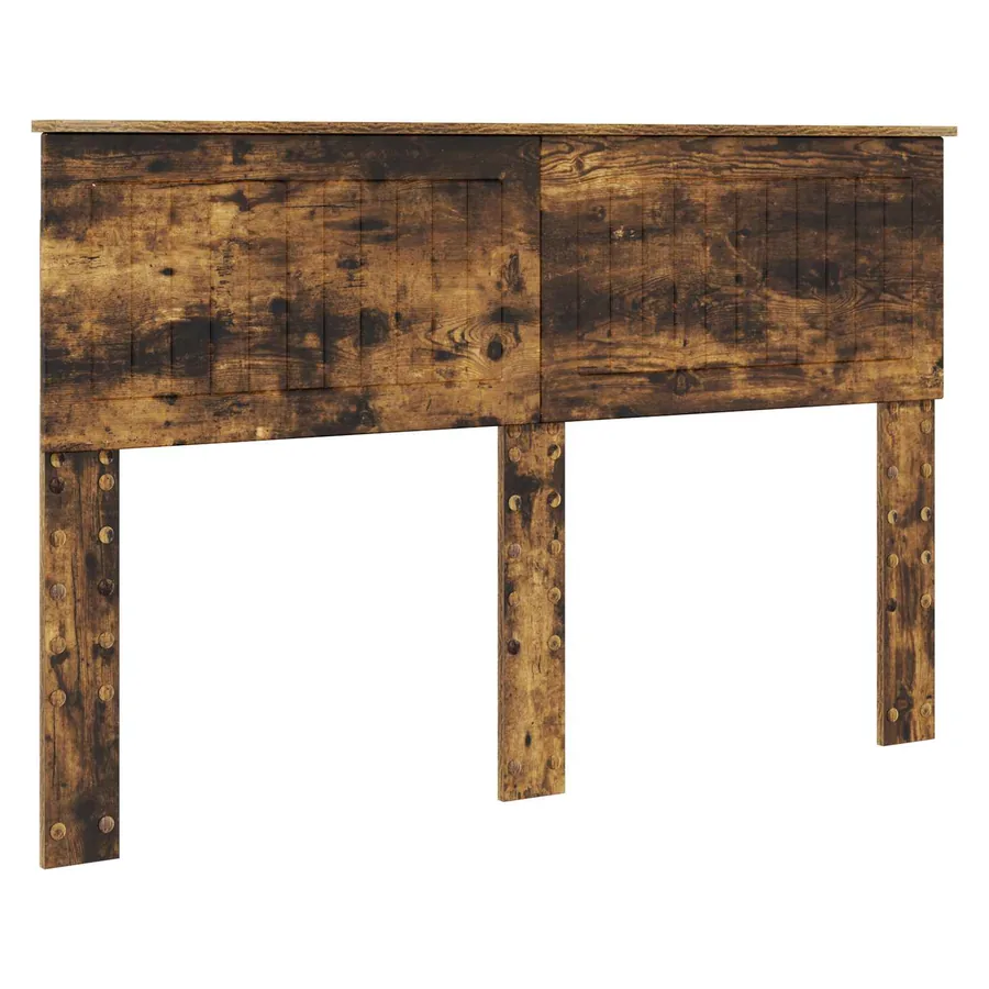 Cadre de lit Chêne fumé 140 x 200 cm Bois d'ingénierie - 7