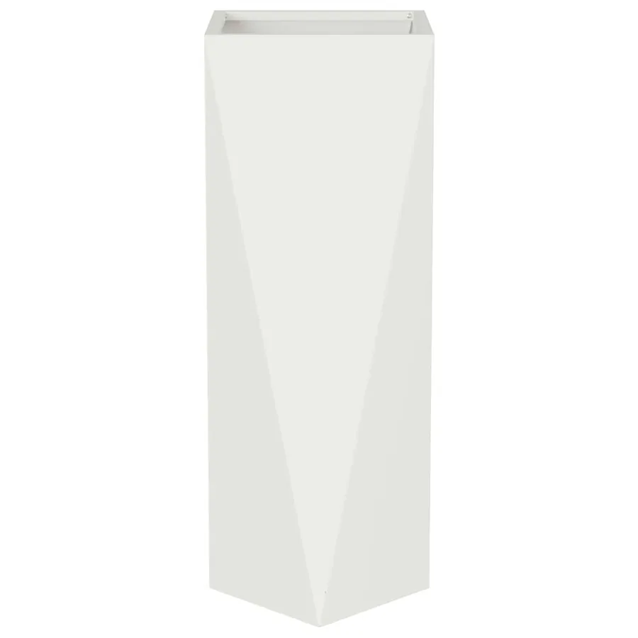 Jardinière 2 pc Blanc 30 x 30 x 75 cm Acier - 6
