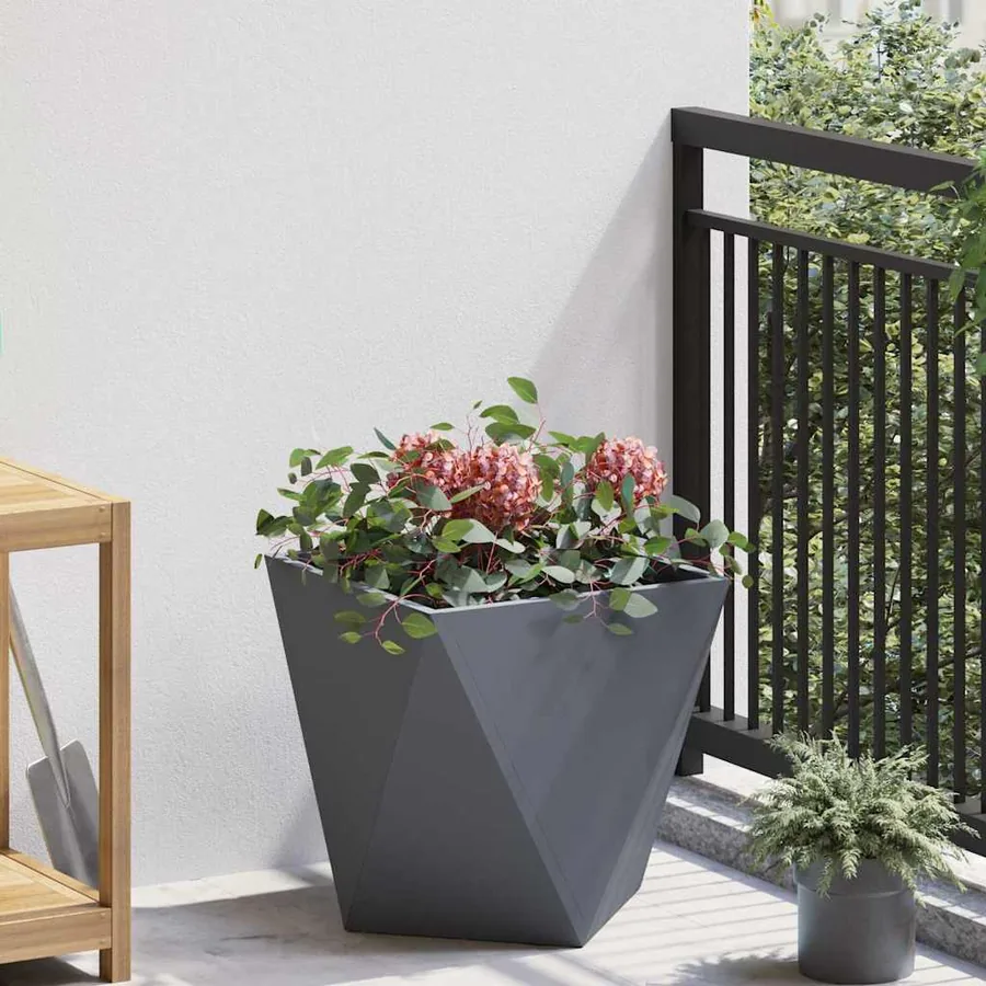 Jardinière Anthracite 40 x 40 x 40 cm Acier