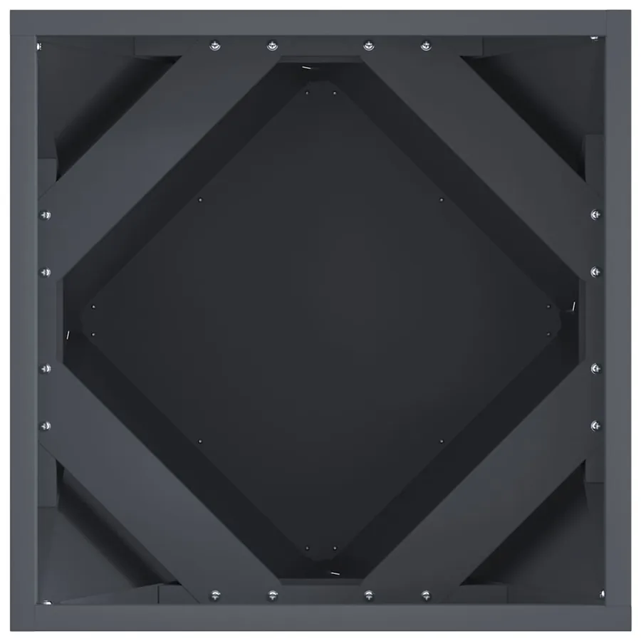 Jardinière Anthracite 40 x 40 x 40 cm Acier - 6