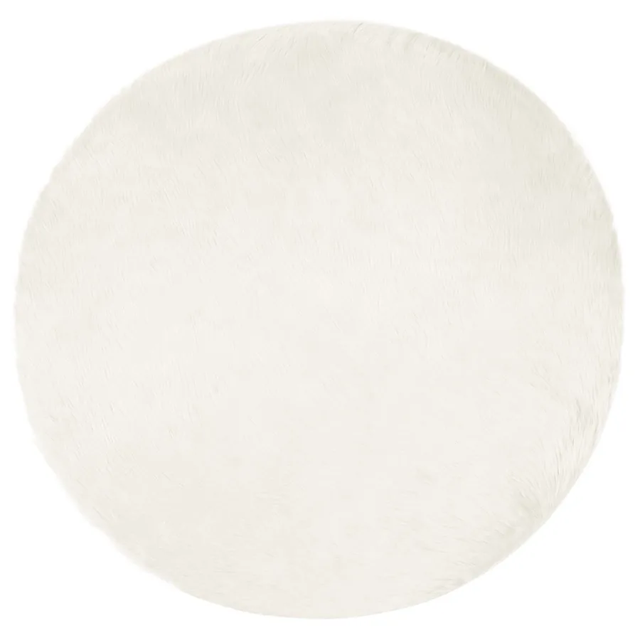 Tapis en fausse TAFALLA Blanc Ø 80 cm Polyester - 2