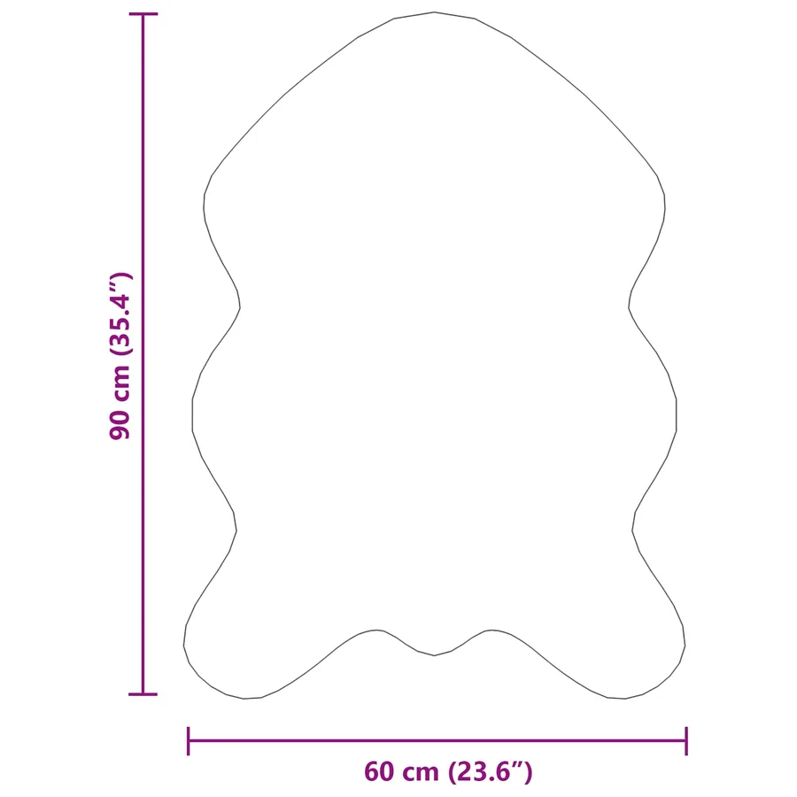 Tapis en fausse TAFALLA Crème 60 x 90 cm Polyester - 11