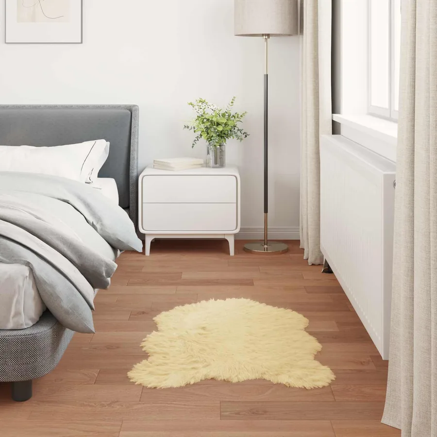 Tapis en fausse TAFALLA Crème 60 x 90 cm Polyester - 4