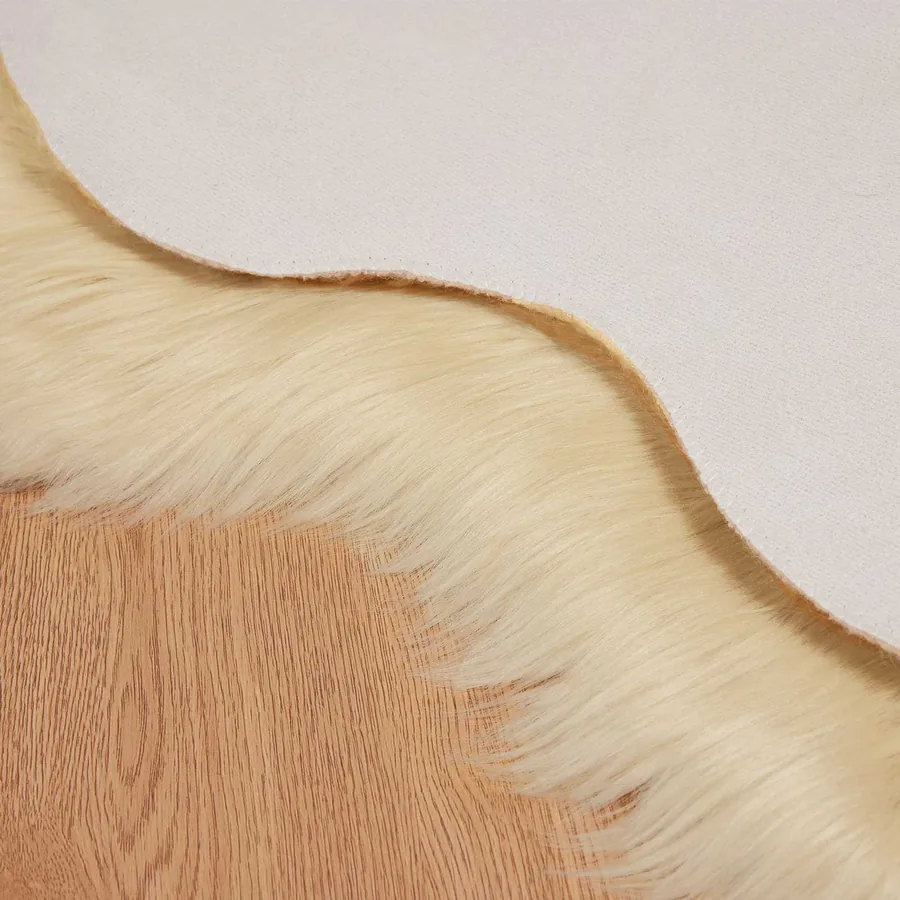 Tapis en fausse TAFALLA Crème 60 x 90 cm Polyester - 6