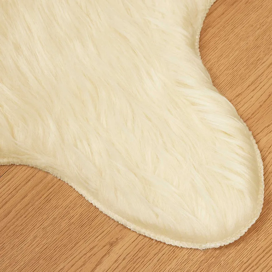Tapis en fausse TAFALLA Crème 60 x 90 cm Polyester - 7