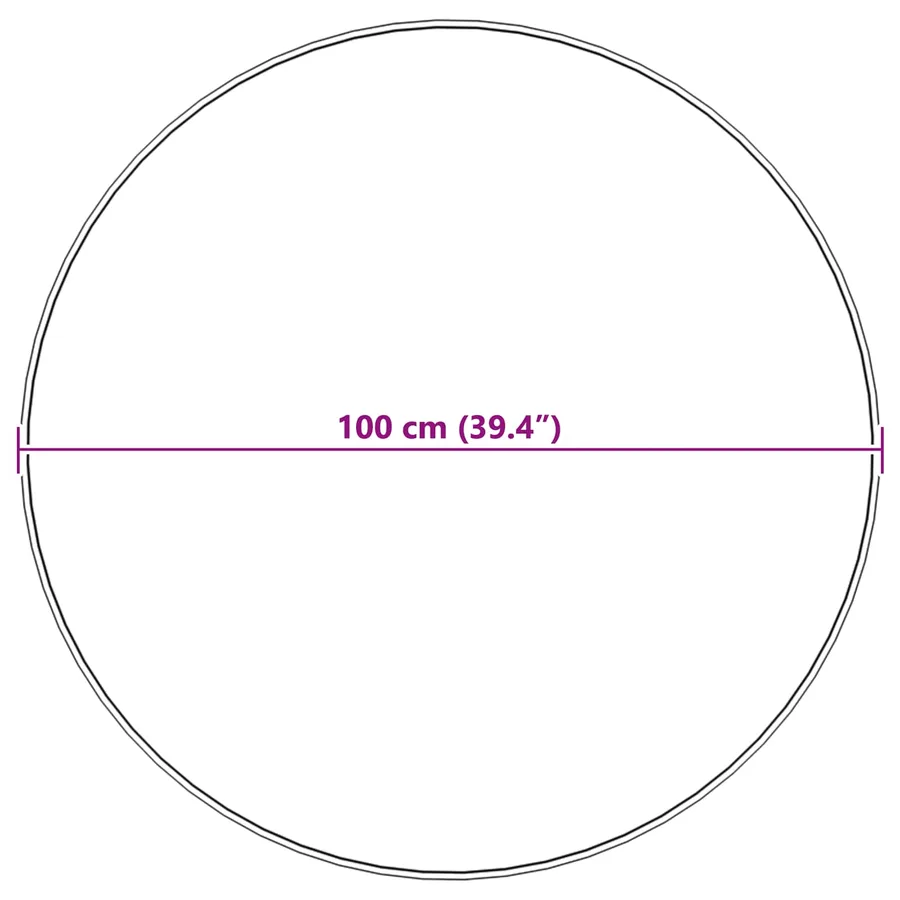 Tapis en fausse TAFALLA Anthracite Ø 100 cm Polyester - 8