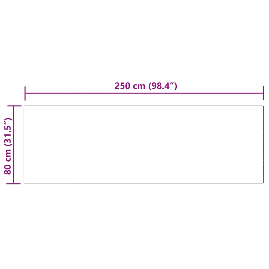 Tapis en fausse TAFALLA Rose 80 x 250 cm Polyester - 10