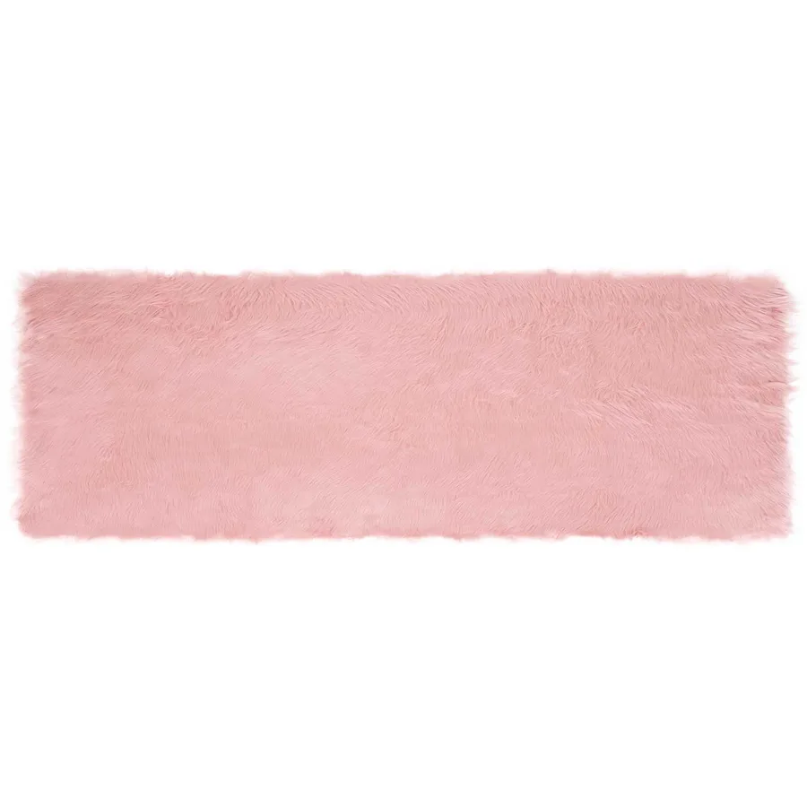 Tapis en fausse TAFALLA Rose 80 x 250 cm Polyester - 2