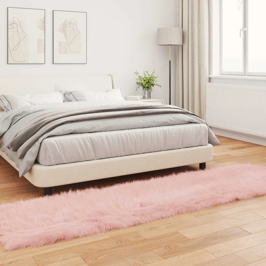 Tapis en fausse TAFALLA Rose 80 x 250 cm Polyester - 4
