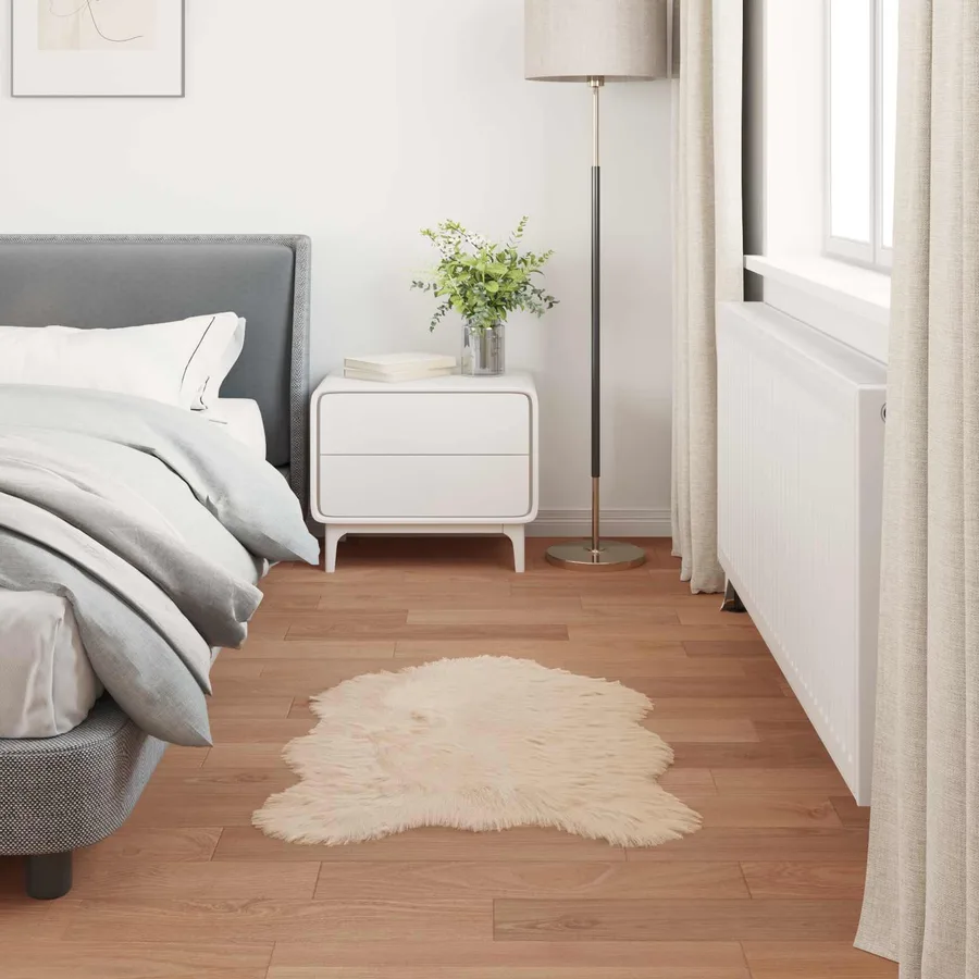 Tapis en fausse TAFALLA Beige 60 x 90 cm Polyester - 4