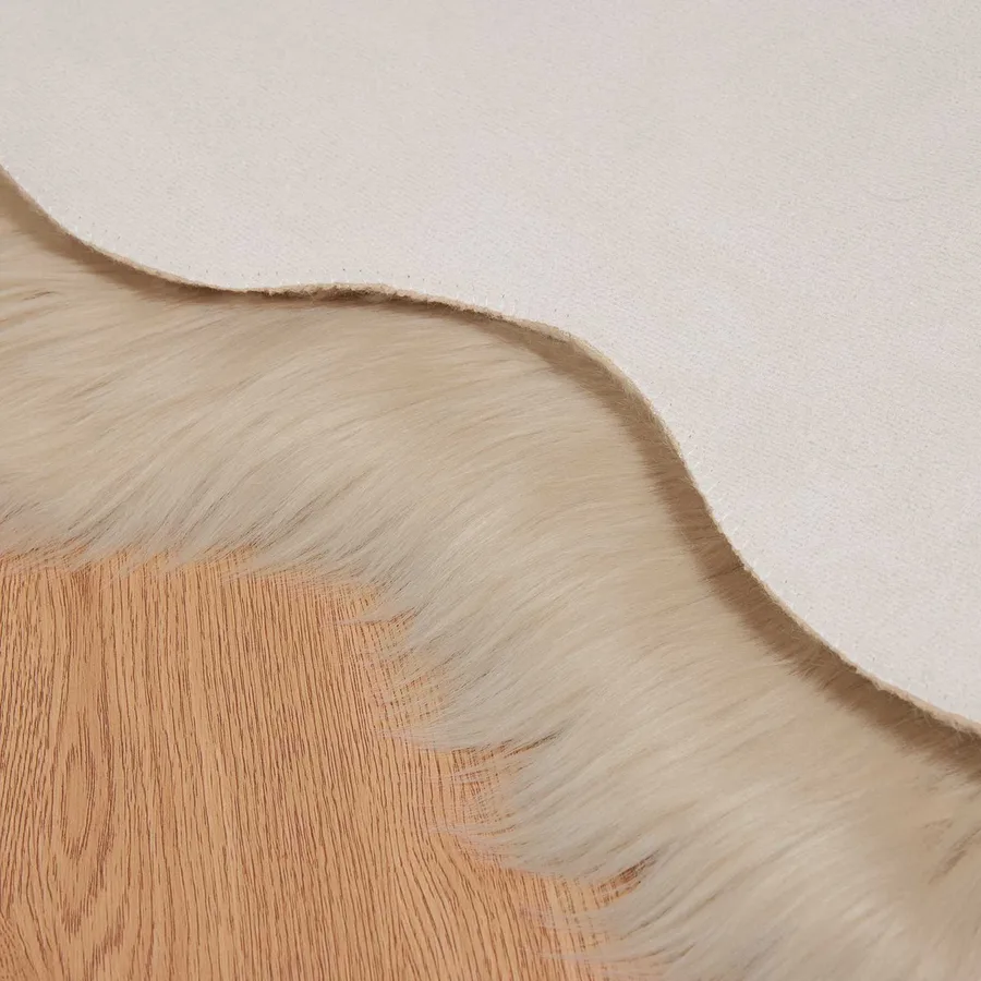 Tapis en fausse TAFALLA Beige 60 x 90 cm Polyester - 6