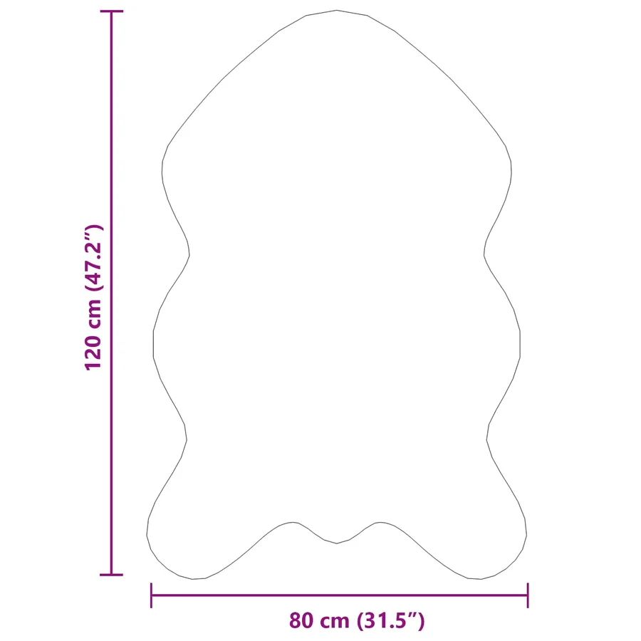 Tapis en fausse TAFALLA Blanc 80 x 120 cm Polyester - 11