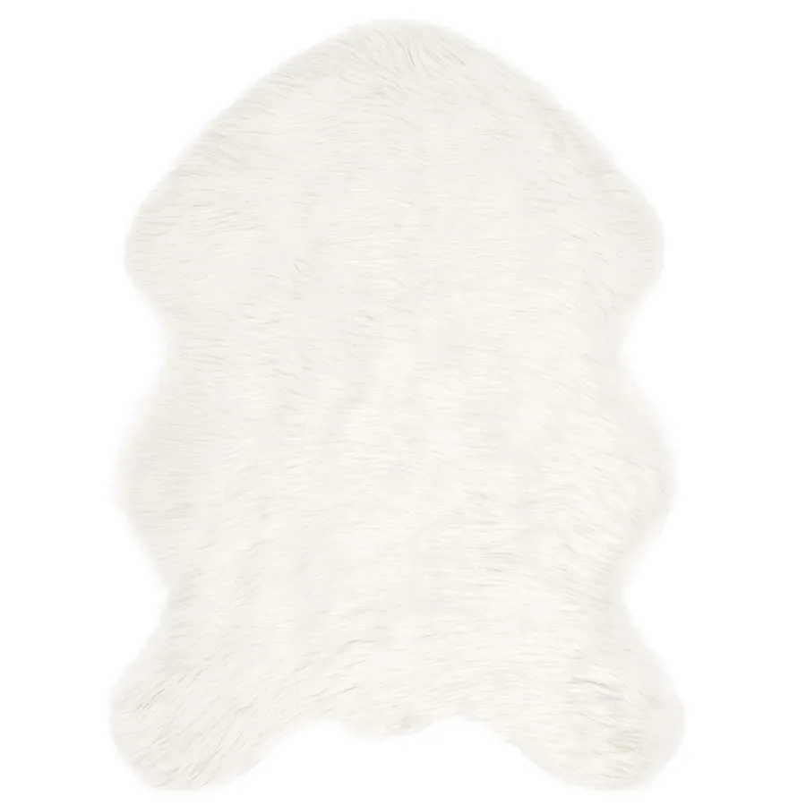 Tapis en fausse TAFALLA Blanc 80 x 120 cm Polyester - 2