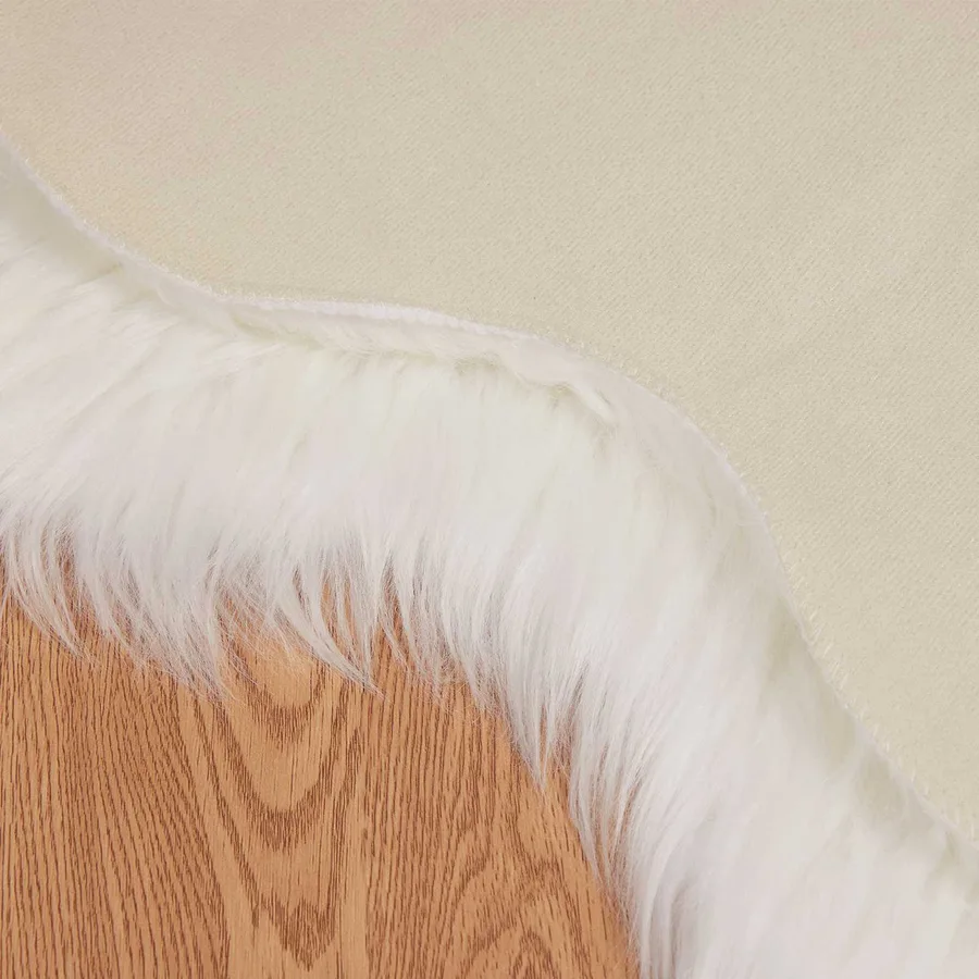 Tapis en fausse TAFALLA Blanc 80 x 120 cm Polyester - 6