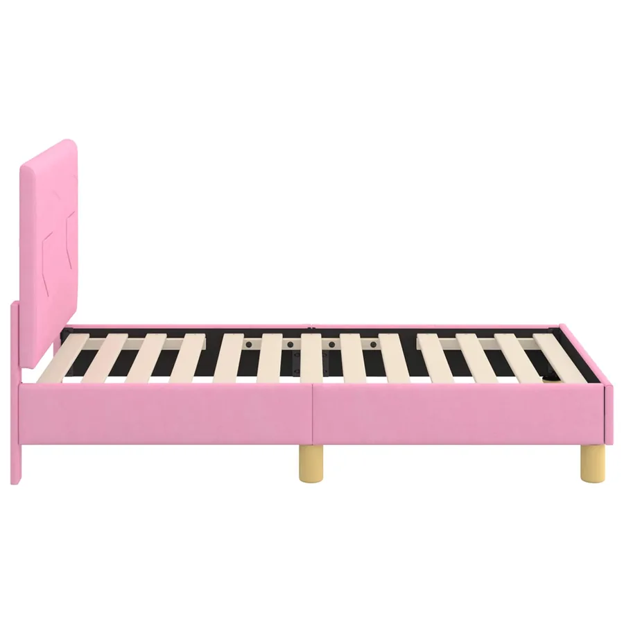 Cadre de lit pour tout-petit avec tête de lit Rose 70 x 140 cm - 6