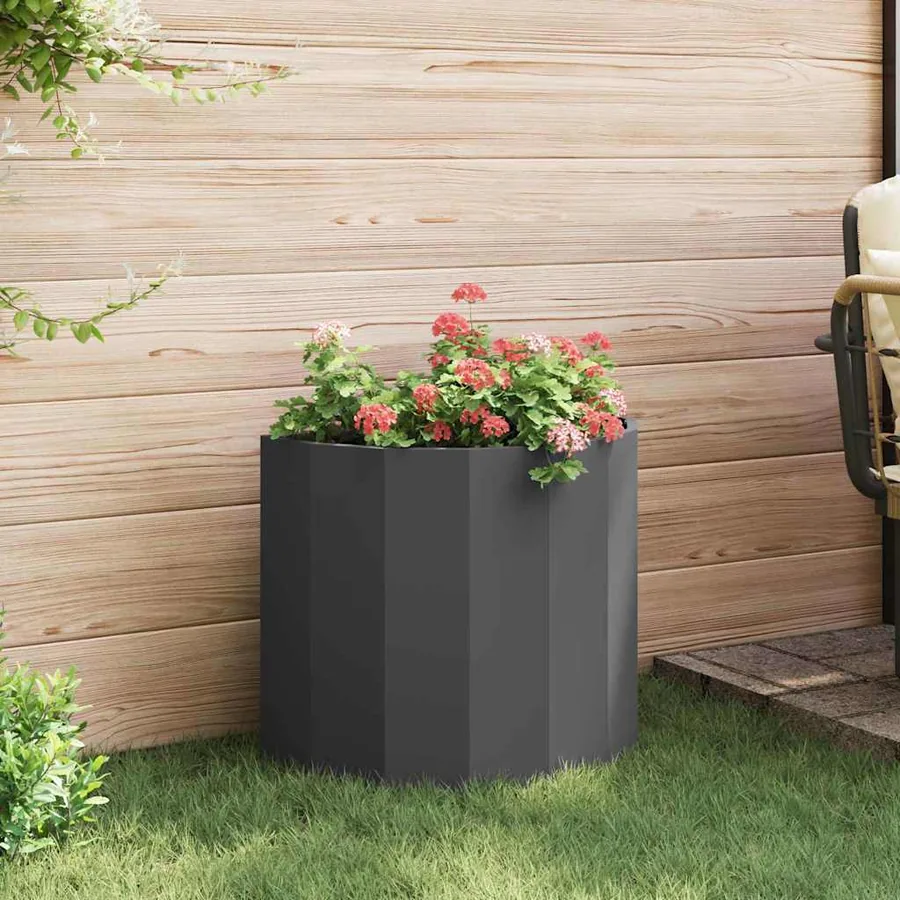 Jardinière Noir 60 x 30 x 50 cm Acier - 4