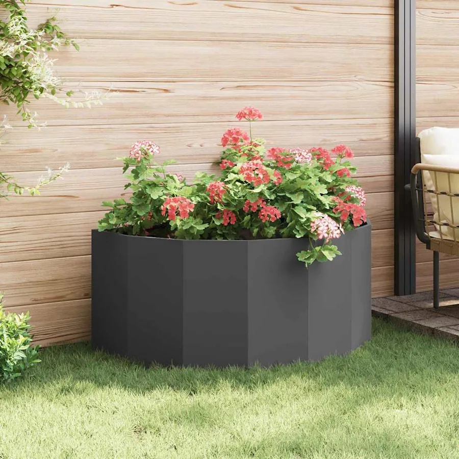 Jardinière Noir 120 x 60 x 50 cm Acier - 4