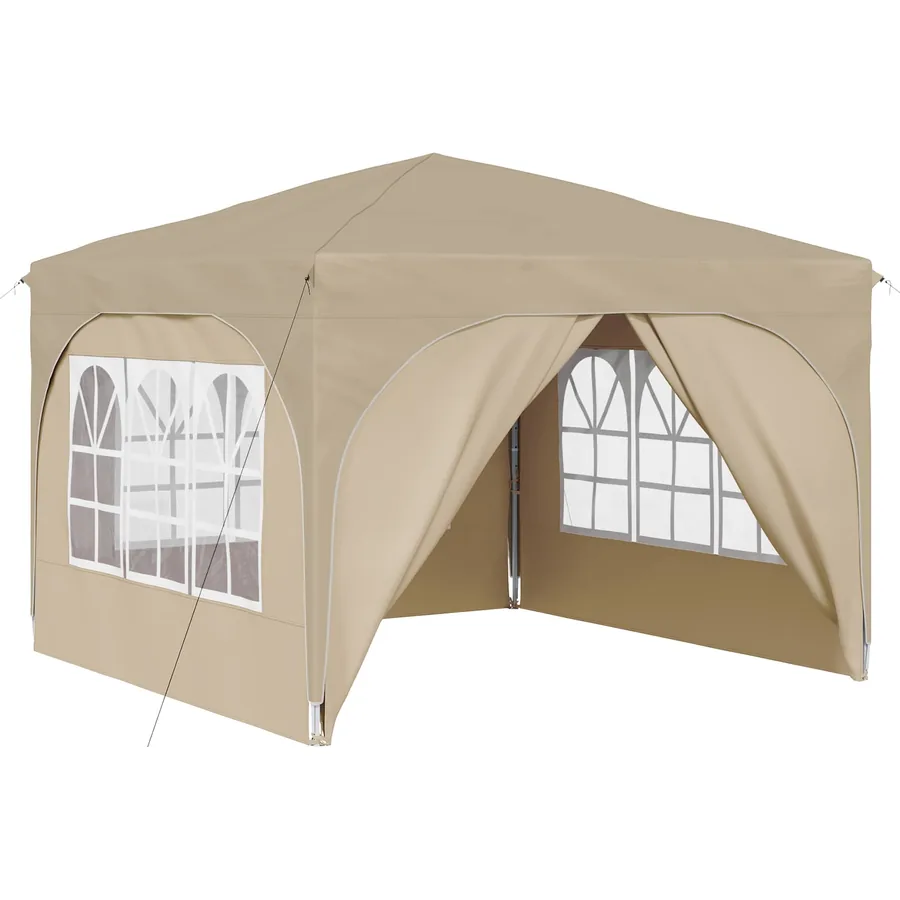 Tente de fête pop-up 290 x 290 x 245 cm Crème - 2