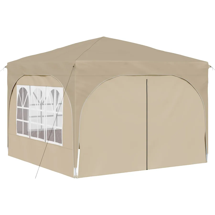 Tente de fête pop-up 290 x 290 x 245 cm Crème - 5