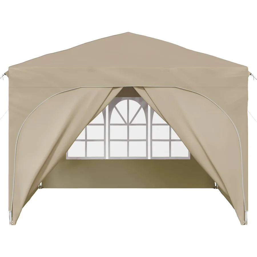 Tente de fête pop-up 290 x 290 x 245 cm Crème - 7