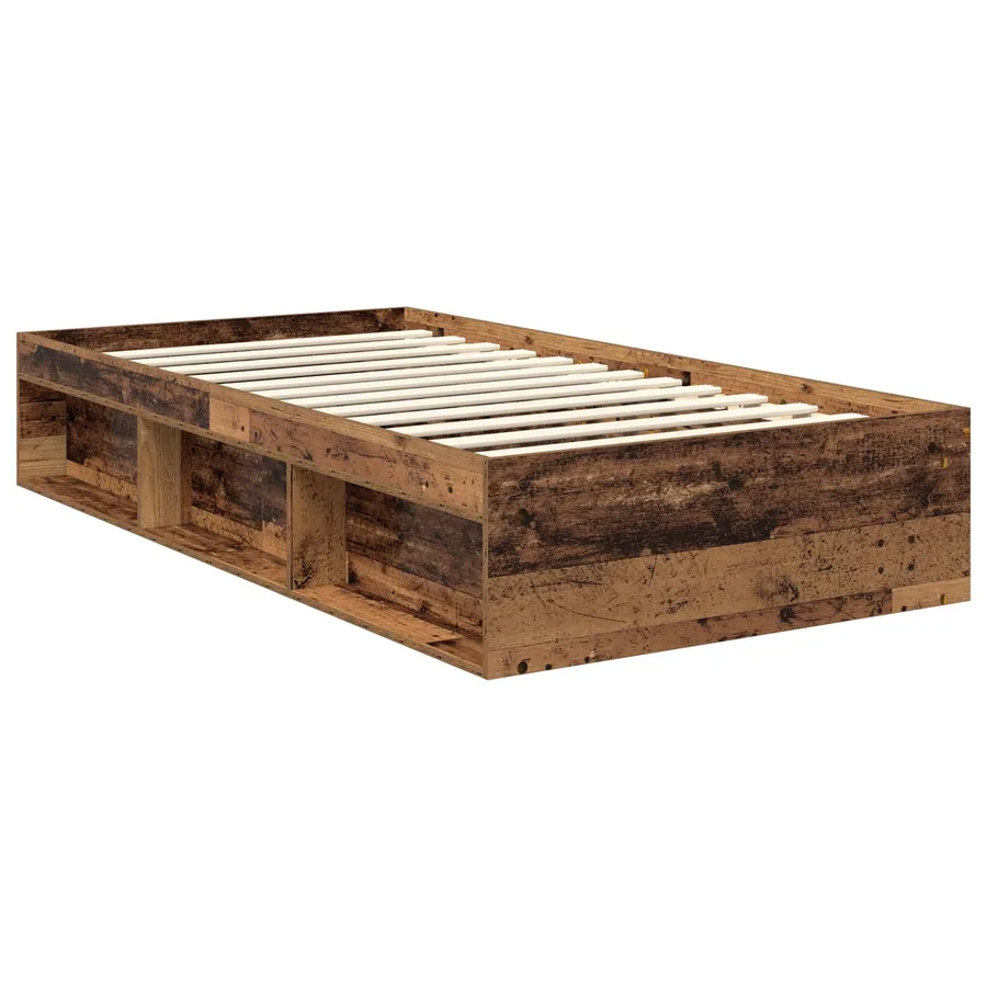 Cadre de lit Bois ancien 100 x 200 cm Bois de pin massif - 5