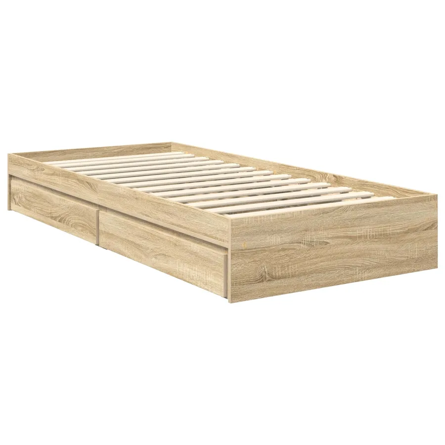 Lit de Rangement Chêne Sonoma 75 x 190 cm Bois d'ingénierie - 6