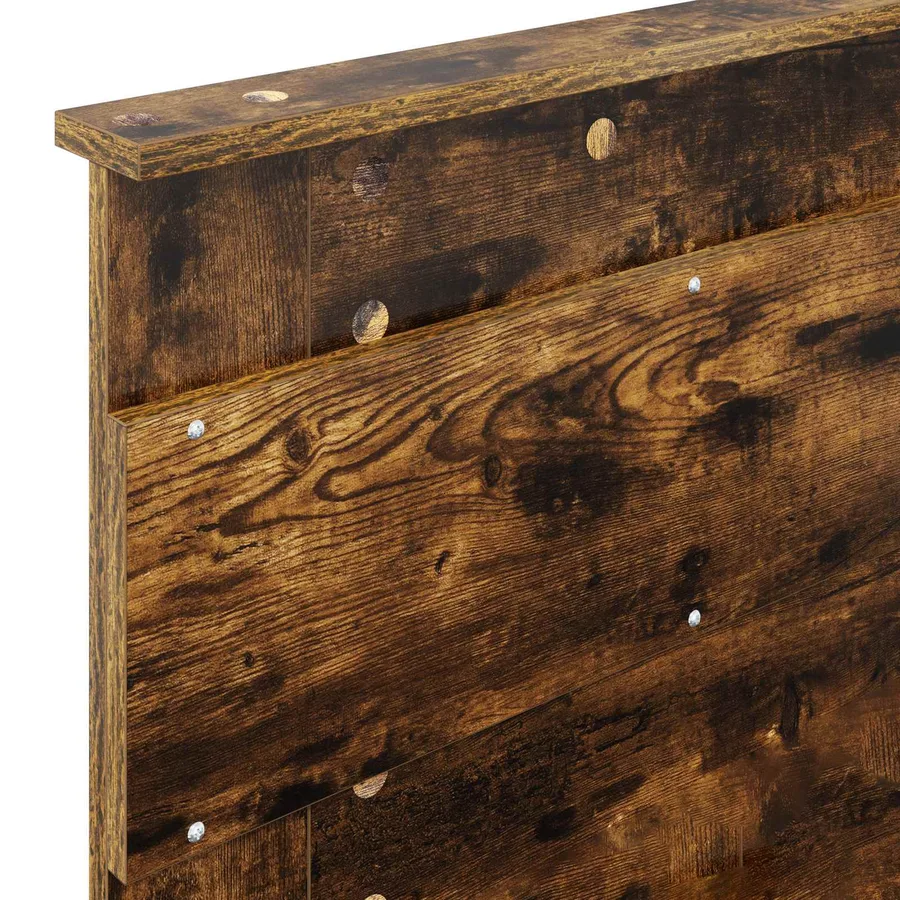 Cadre de lit Chêne fumé 90 x 200 cm Bois de pin massif - 11