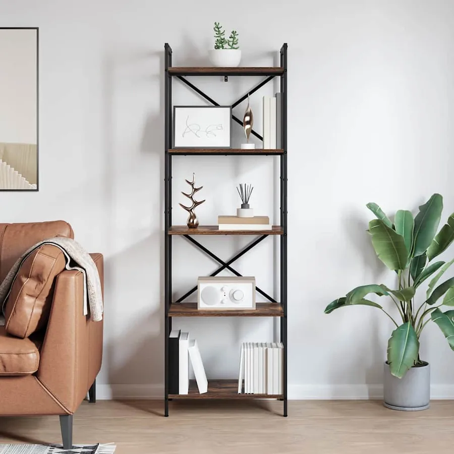 Étagère Chêne fumé 56 x 34 x 171 cm Bois d'ingénierie - 4