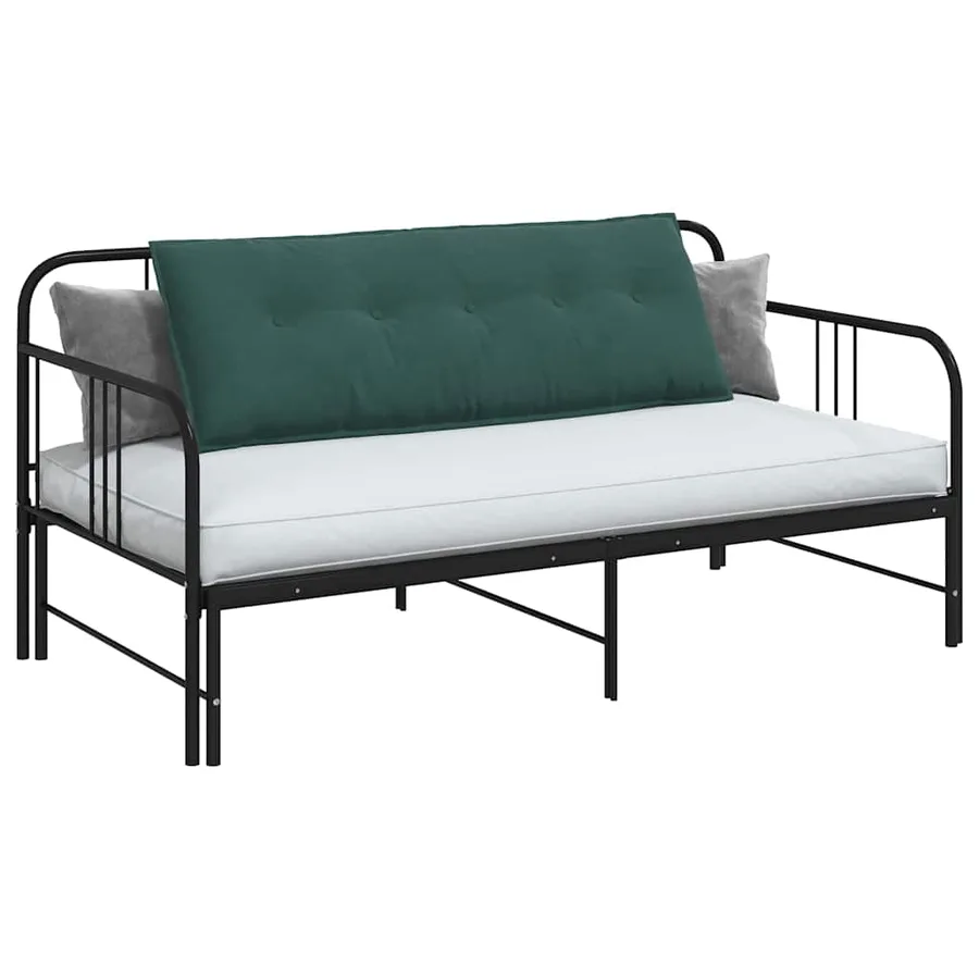 Coussin de Dos Vert foncé 140 x 50 cm Tissu en velours côtelé - 3