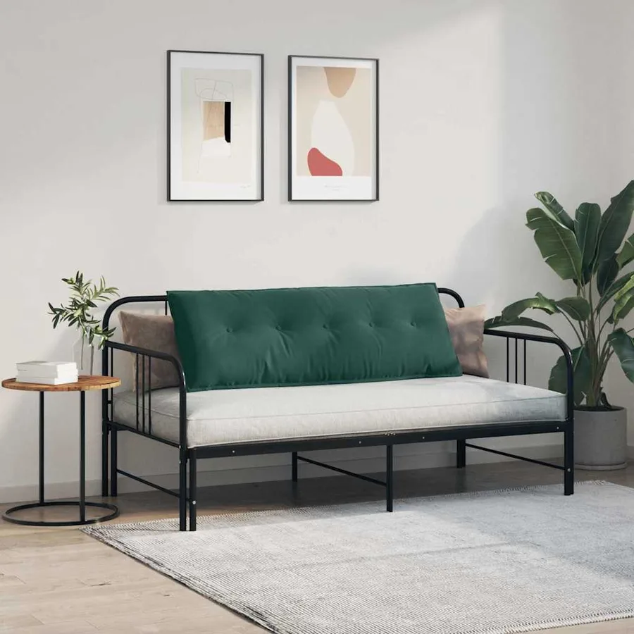 Coussin de Dos Vert foncé 140 x 50 cm Tissu en velours côtelé - 4
