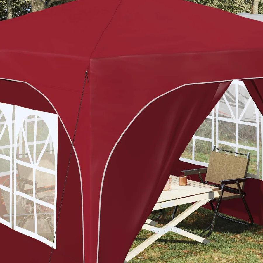Tente de fête pop-up 290 x 290 x 245 cm Bordeaux - 4
