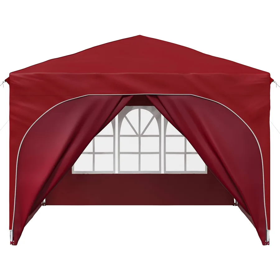 Tente de fête pop-up 290 x 290 x 245 cm Bordeaux - 7