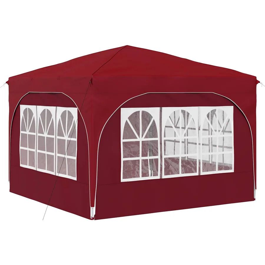 Tente de fête pop-up 290 x 290 x 245 cm Bordeaux - 9