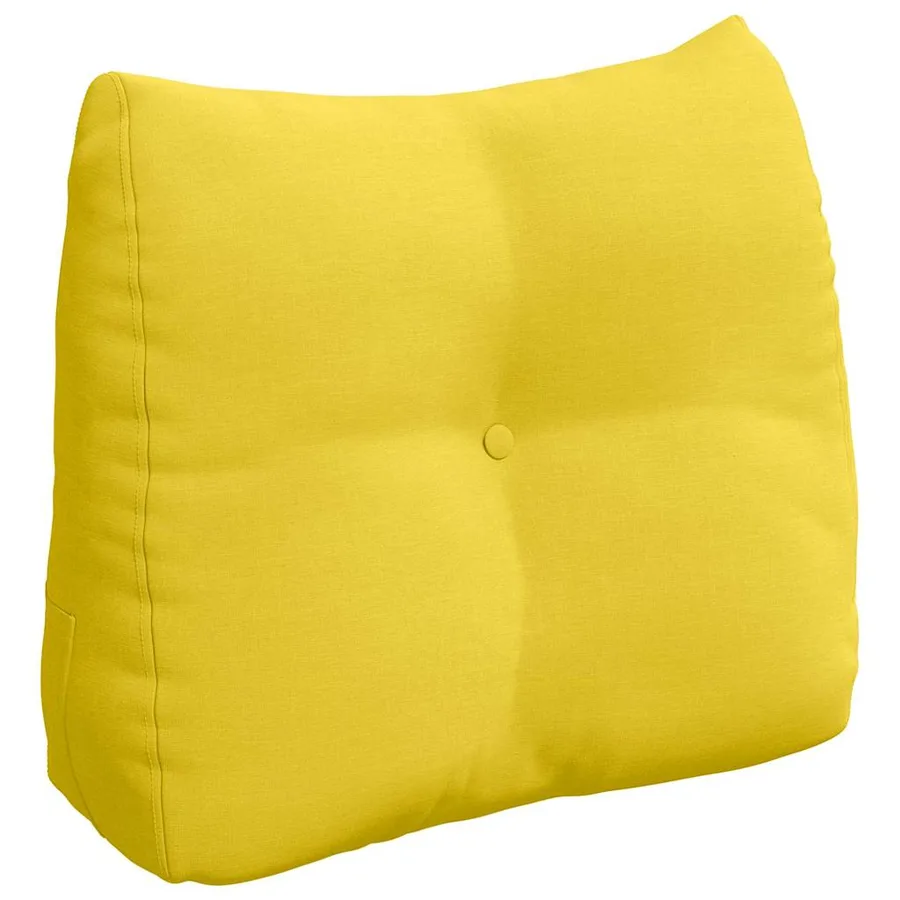 Coussin de Dos Jaune clair 60 x 24 x 50 cm tissu - 2