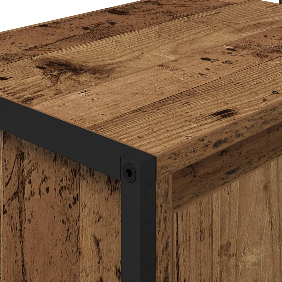 Cabinet de salle de bain avec porte Bois Ancien 60 x 30 x 60 cm - 8