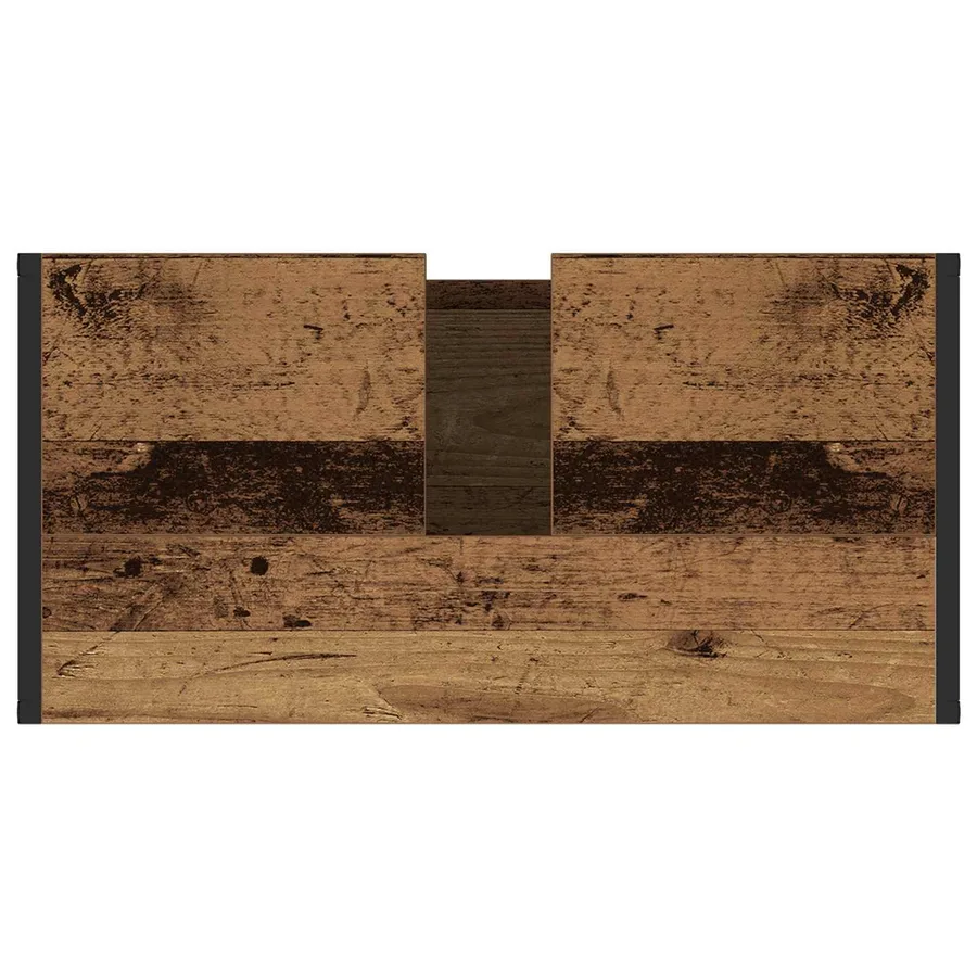 Cabinet de salle de bain avec porte Bois Ancien 60 x 30 x 60 cm - 9