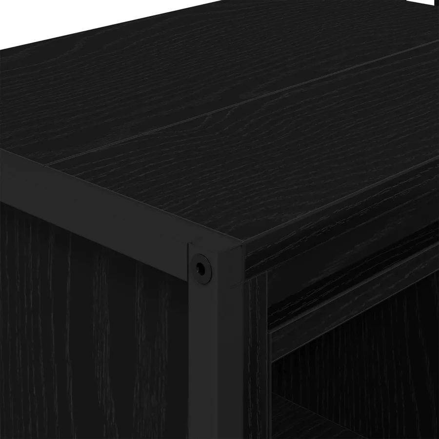 Cabinet de salle de bain avec porte Chêne noir 60 x 30 x 60 cm - 10