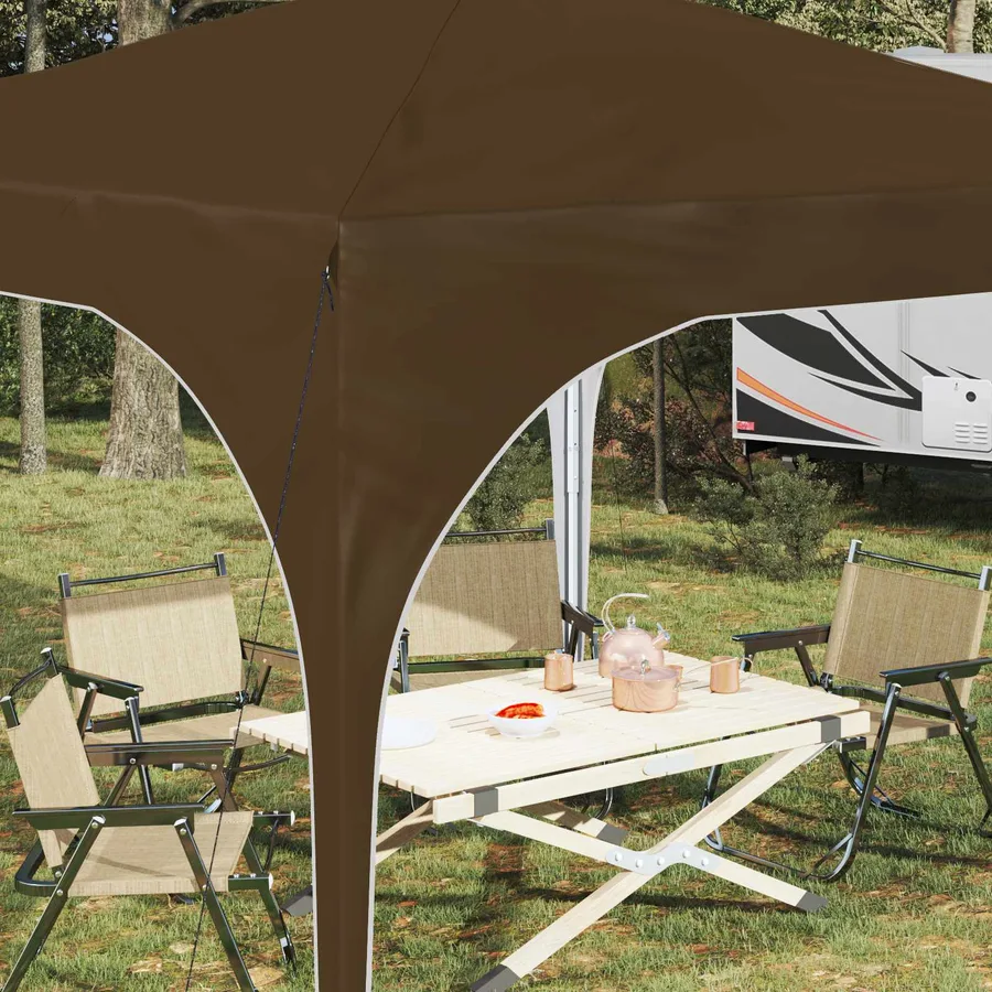 Tente de fête pop-up 290 x 290 x 245 cm Taupe - 4