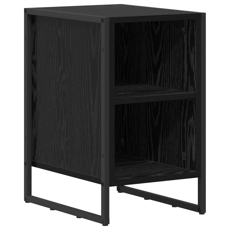 Table de chevet Chêne noir 39.5 x 30 x 50 cm Bois d'ingénierie - 2
