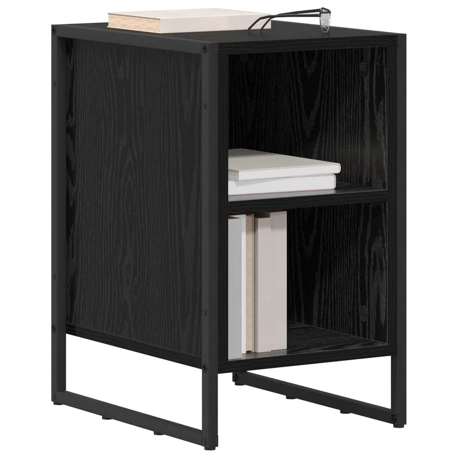 Table de chevet Chêne noir 39.5 x 30 x 50 cm Bois d'ingénierie - 3
