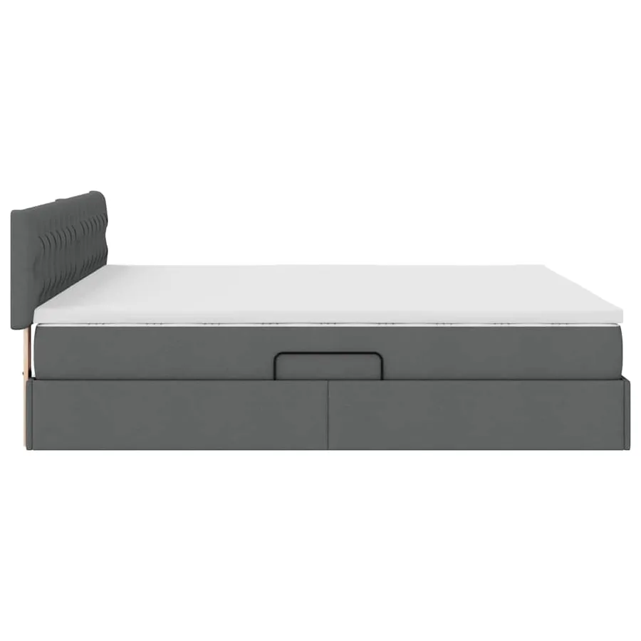 Lit avec rangement et matelas Gris foncé 180 x 200 cm - 10