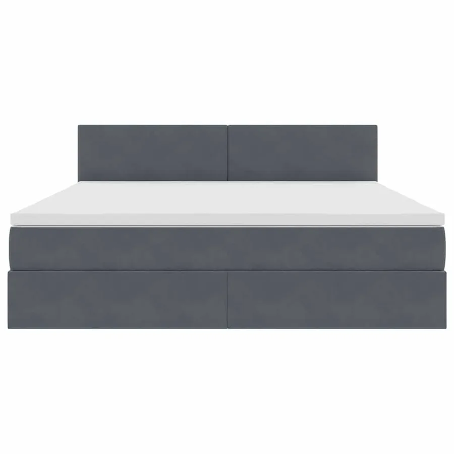 Lit de rangement LED avec matelas Gris foncé 180 x 200 cm - 7