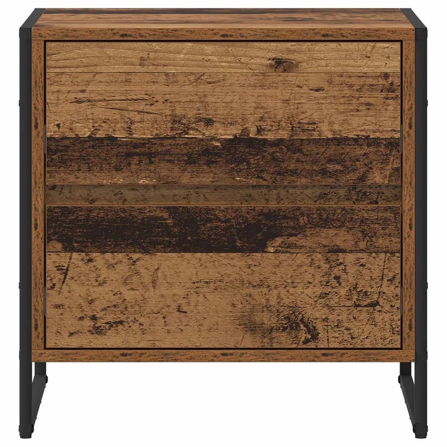 Table de chevet avec tiroir 2 pcs Bois Ancien 50 x 39,5 x 50 cm - 6