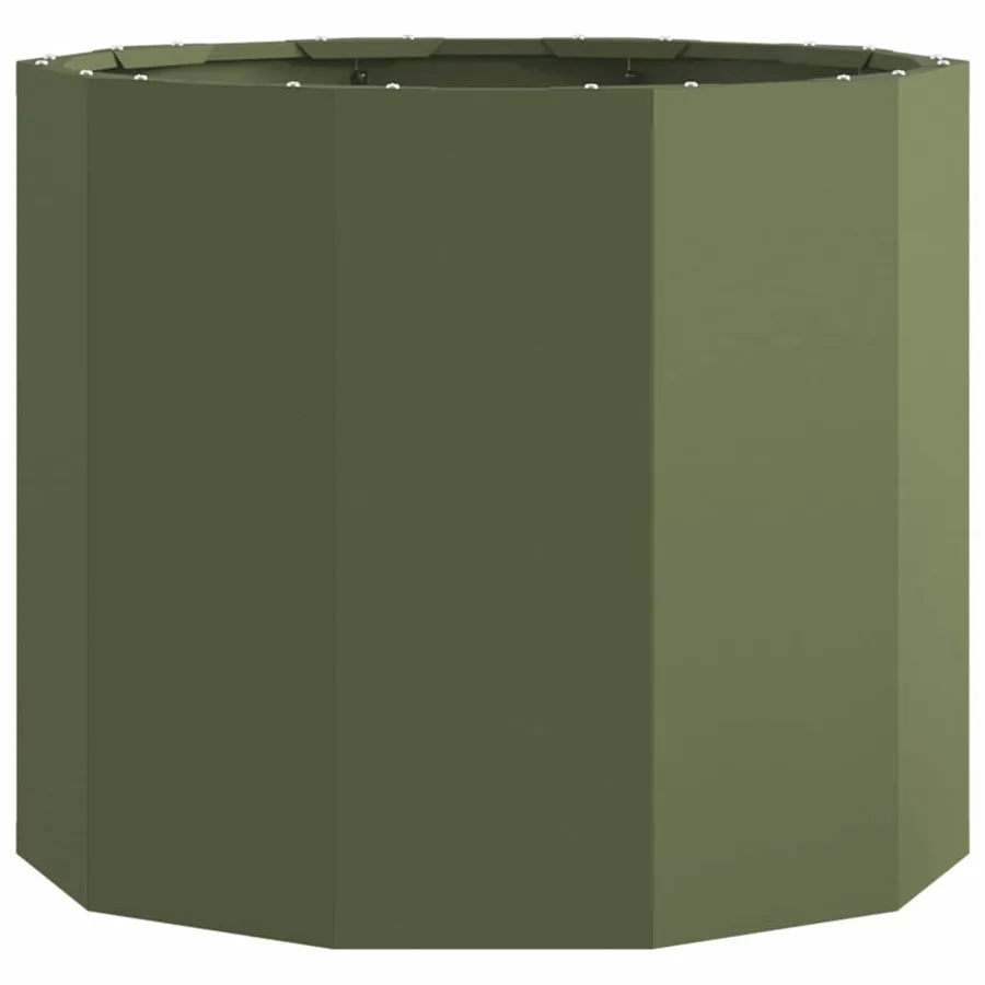 Jardinière Vert olive 60 x 60 x 50 cm Acier - 5