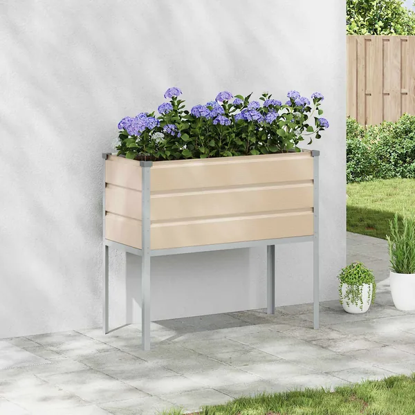 Jardinière Ivoire 100 x 45 x 90 cm Acier galvanisé