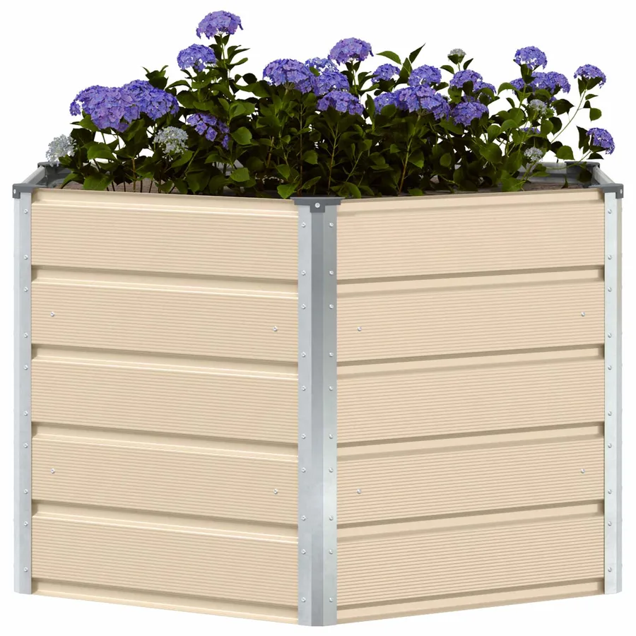 Jardinière Ivoire 129 x 129 x 75 cm Acier - 3