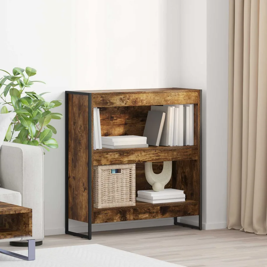 Bibliothèque Chêne Fumé 80 x 30 x 86,5 cm Bois d'ingénierie