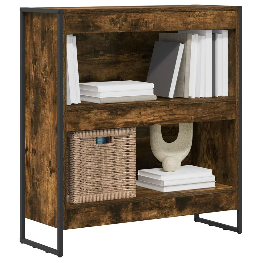 Bibliothèque Chêne Fumé 80 x 30 x 86,5 cm Bois d'ingénierie - 3